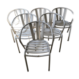 Lot of 5 vintage garden chairs