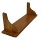 Vintage book shelf wall rack 1970s wood minimalist design