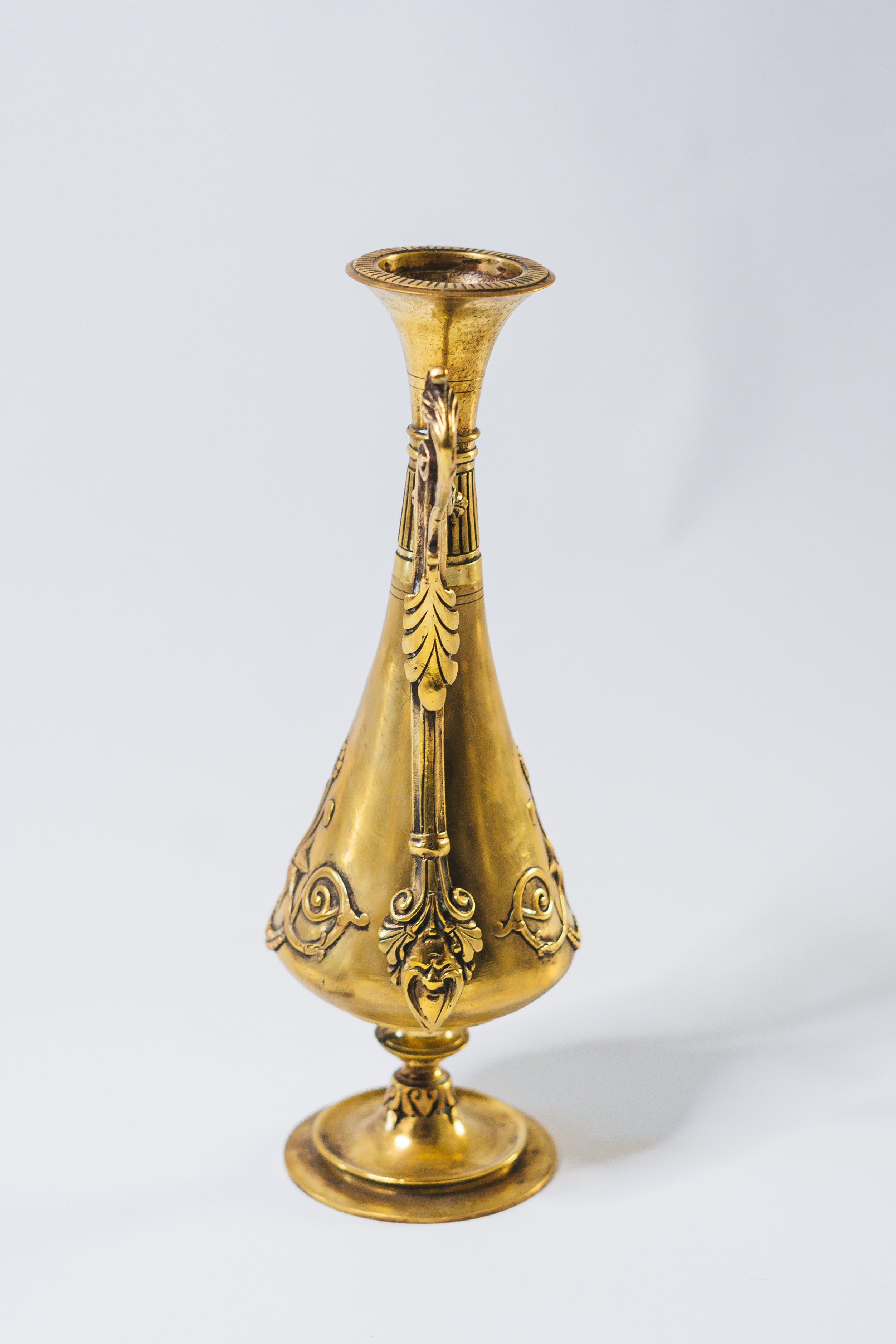 Old brass candle holder early xxth