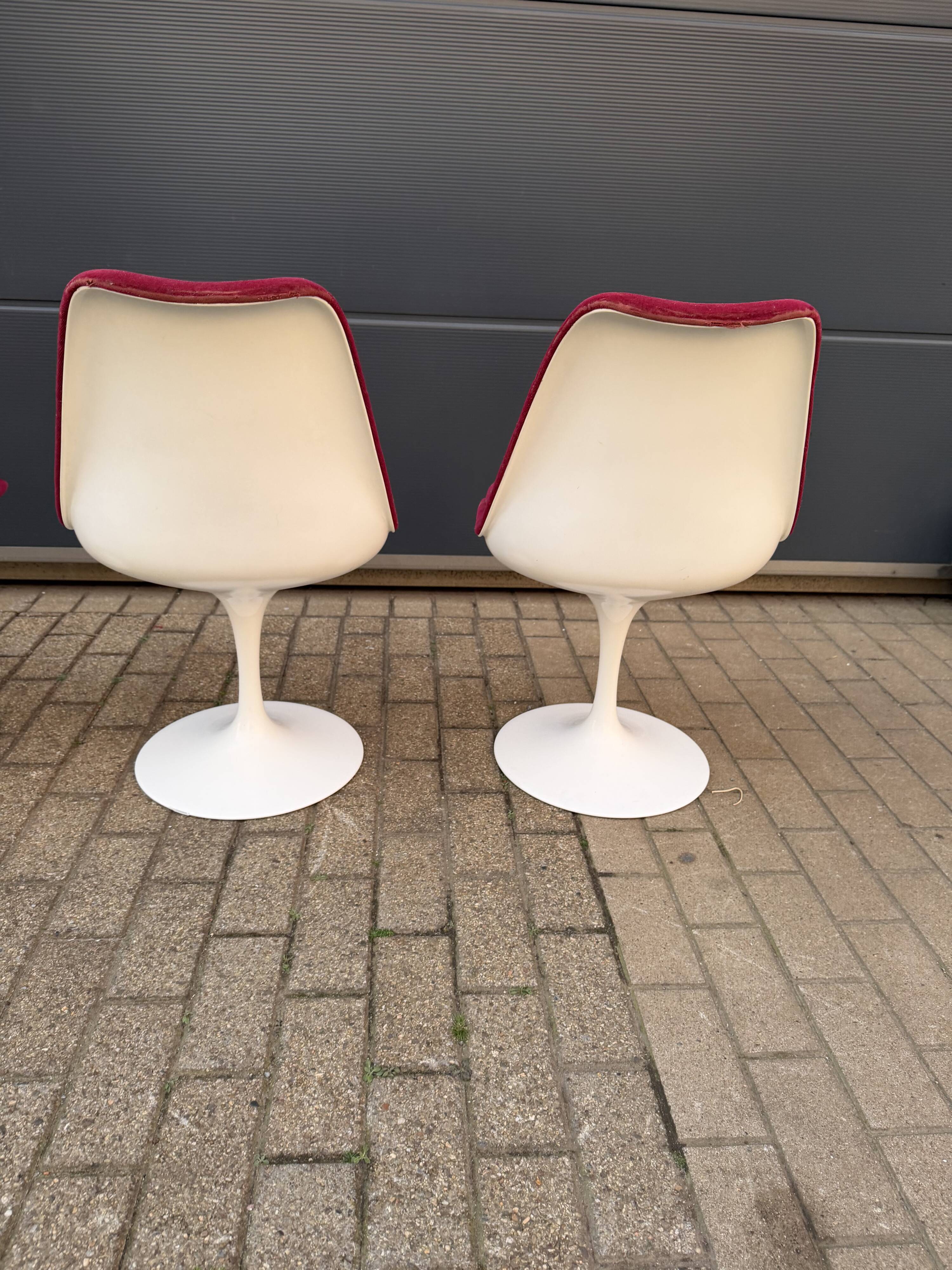 6 original vintage Knoll Tulip chairs by Eero Saarinen