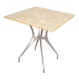 Modernist stone table from the 1970s – aluminum, vintage