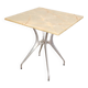 Modernist stone table from the 1970s – aluminum, vintage