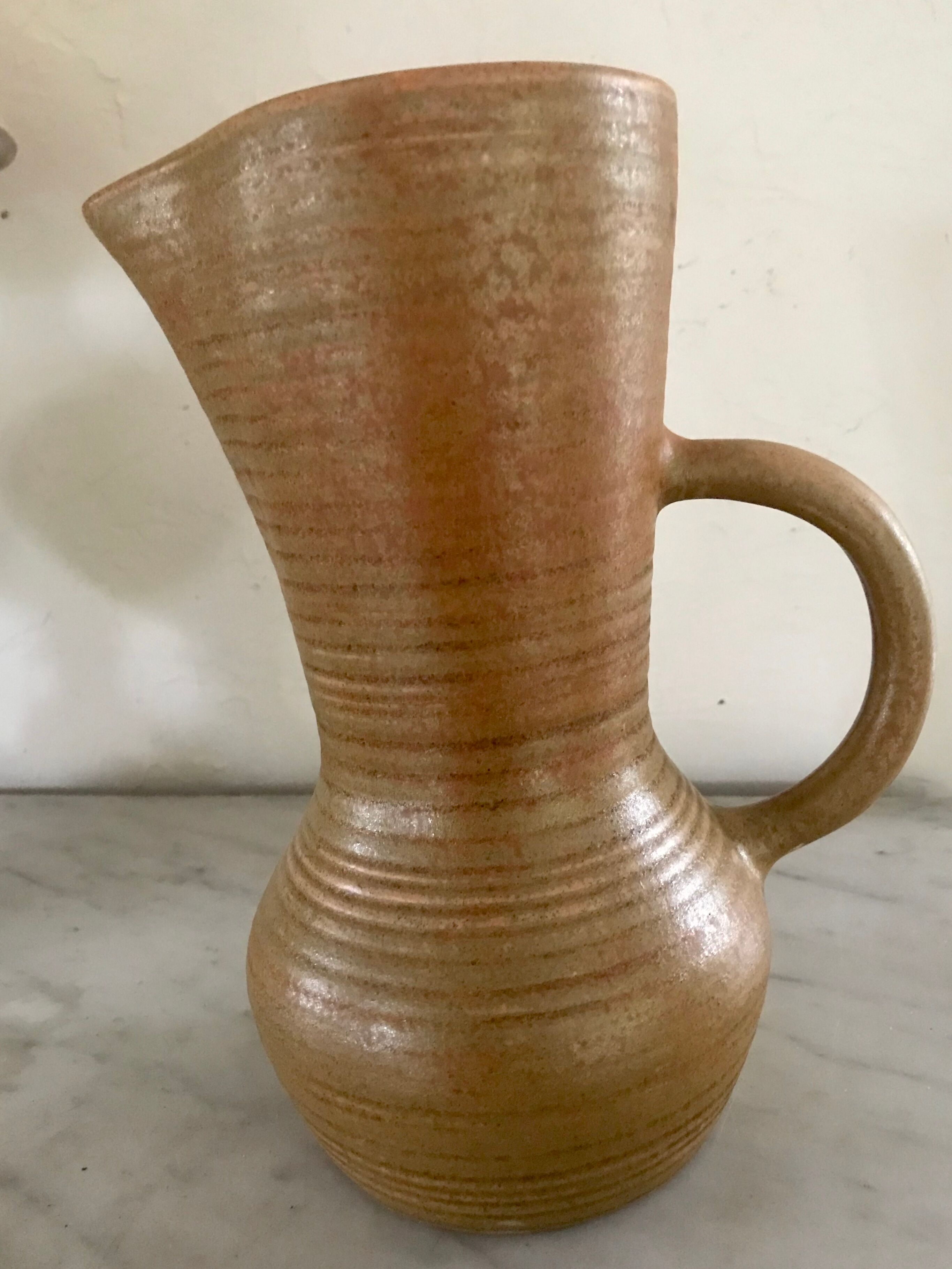 Vintage Digoin sandstone pitcher