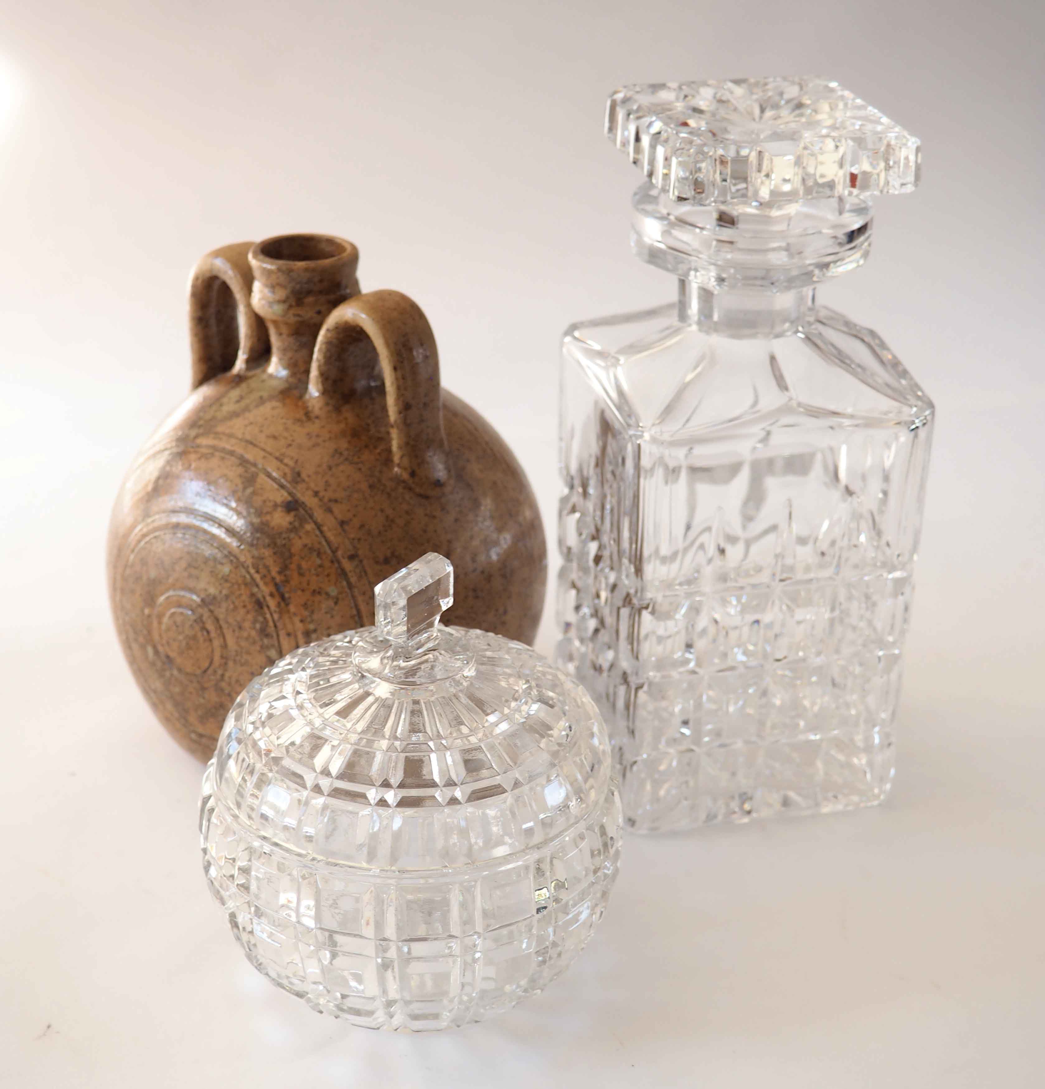 Cut glass bonbonnière