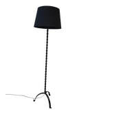 Brutalist wrought iron floor lamp