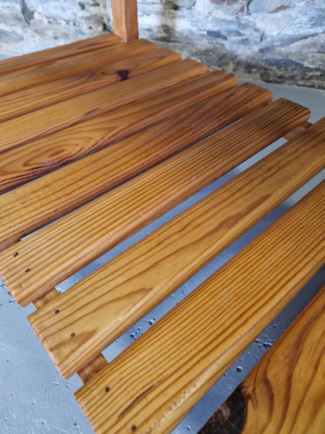 Old vintage pine serving trolley