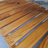 Old vintage pine serving trolley
