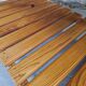 Old vintage pine serving trolley