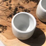 Ceramic stoneware egg cups set of 2