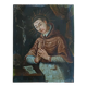 Antique painting on copper - Saint Charles Borromeo - Italian School, 17th century