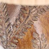 Sésame Vallauris ceramic lamp, raffia lampshade, 1970s