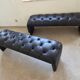 Leather banquettes