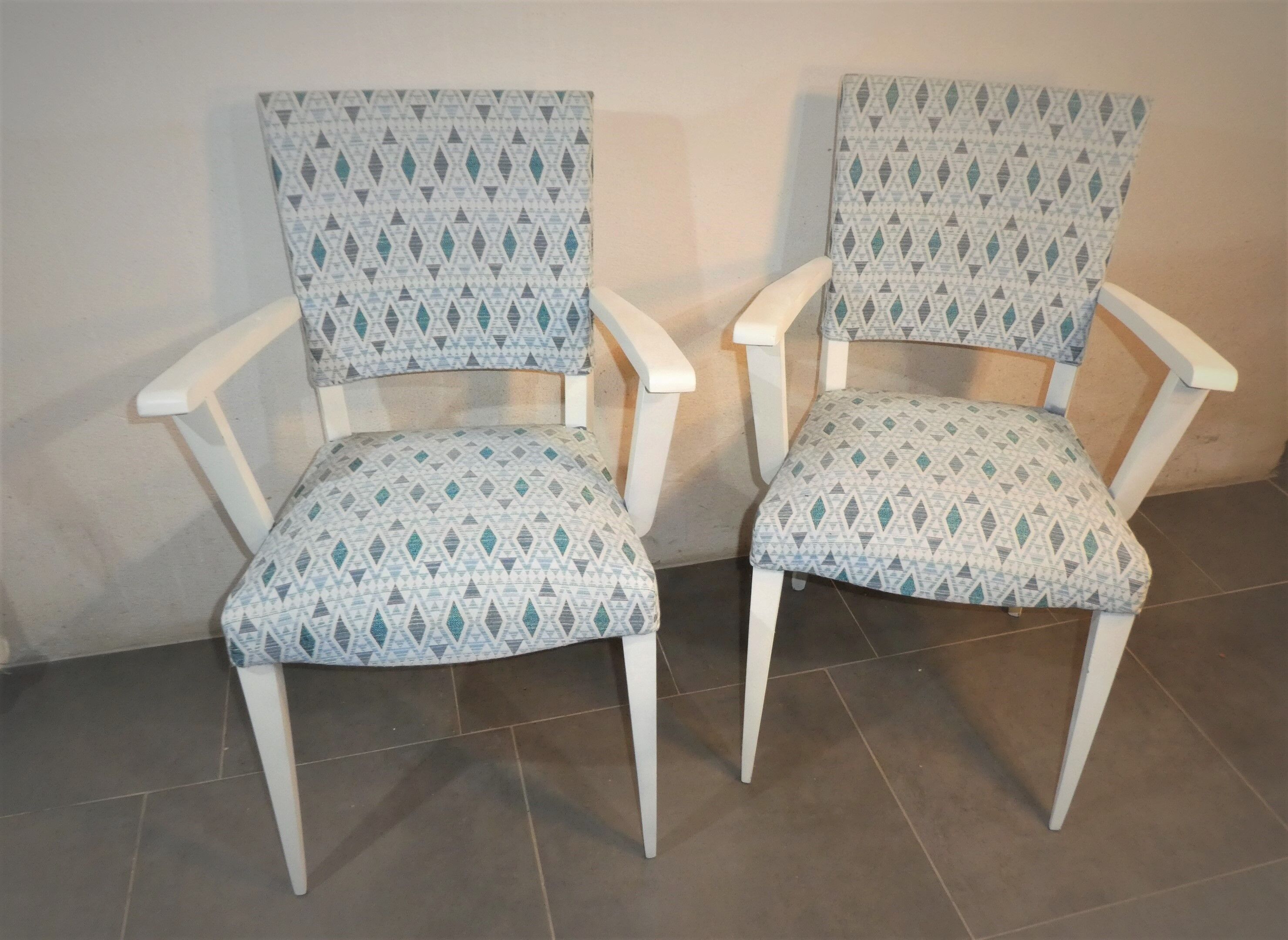 Pair of bridge armchairs