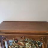 Louis XV style display case in cherry wood