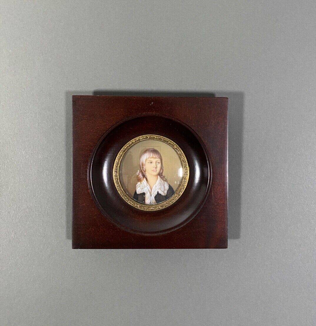Miniature signed Hil hand painted mid-20th century Prince Adolphe