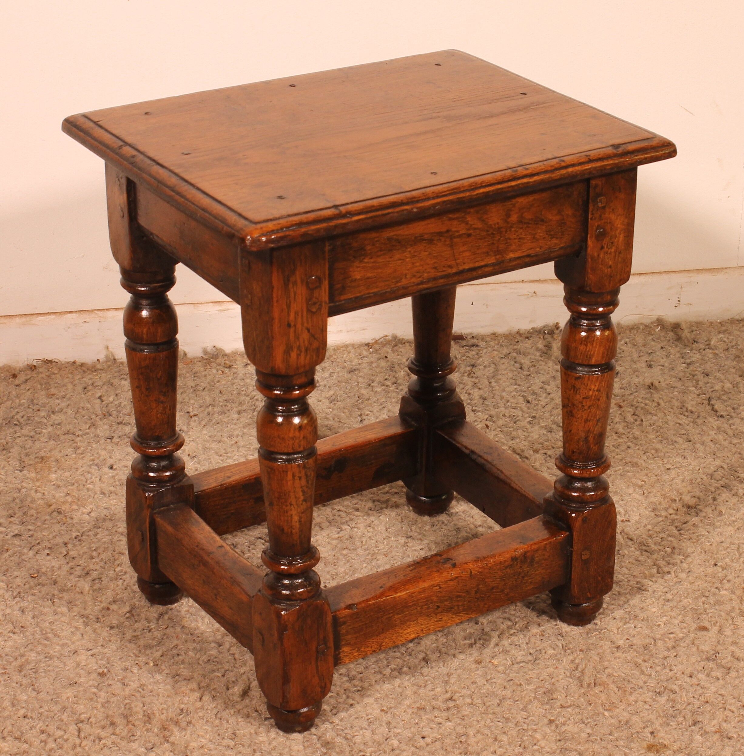 oak stool - 19th century