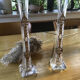 Paire de vases soliflore en verre