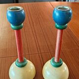 Vintage wooden candlesticks