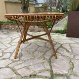 Vintage rattan coffee table