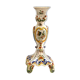 Hand-painted earthenware candle holder from Rouen, France twentieth century