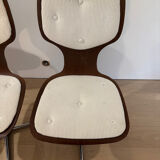 Lot of 4 vintage swivel chairs in the style of Arne Jacobsen, Scandinavian.