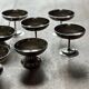 Set of 9 vintage silver-plated dessert bowls.