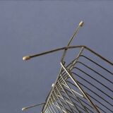 50s magazine rack in brass and scoubidou