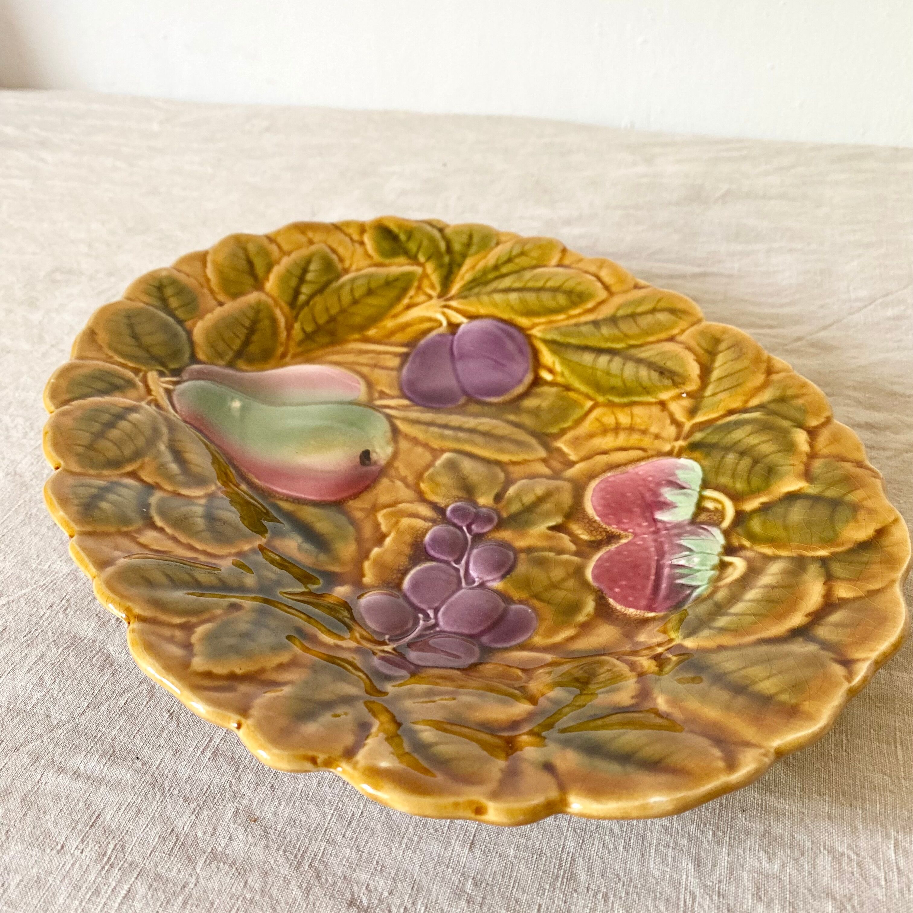 Sarreguemines oval slip dish