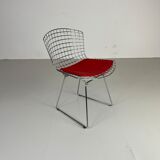 Vintage Bertoia side chair in chrome