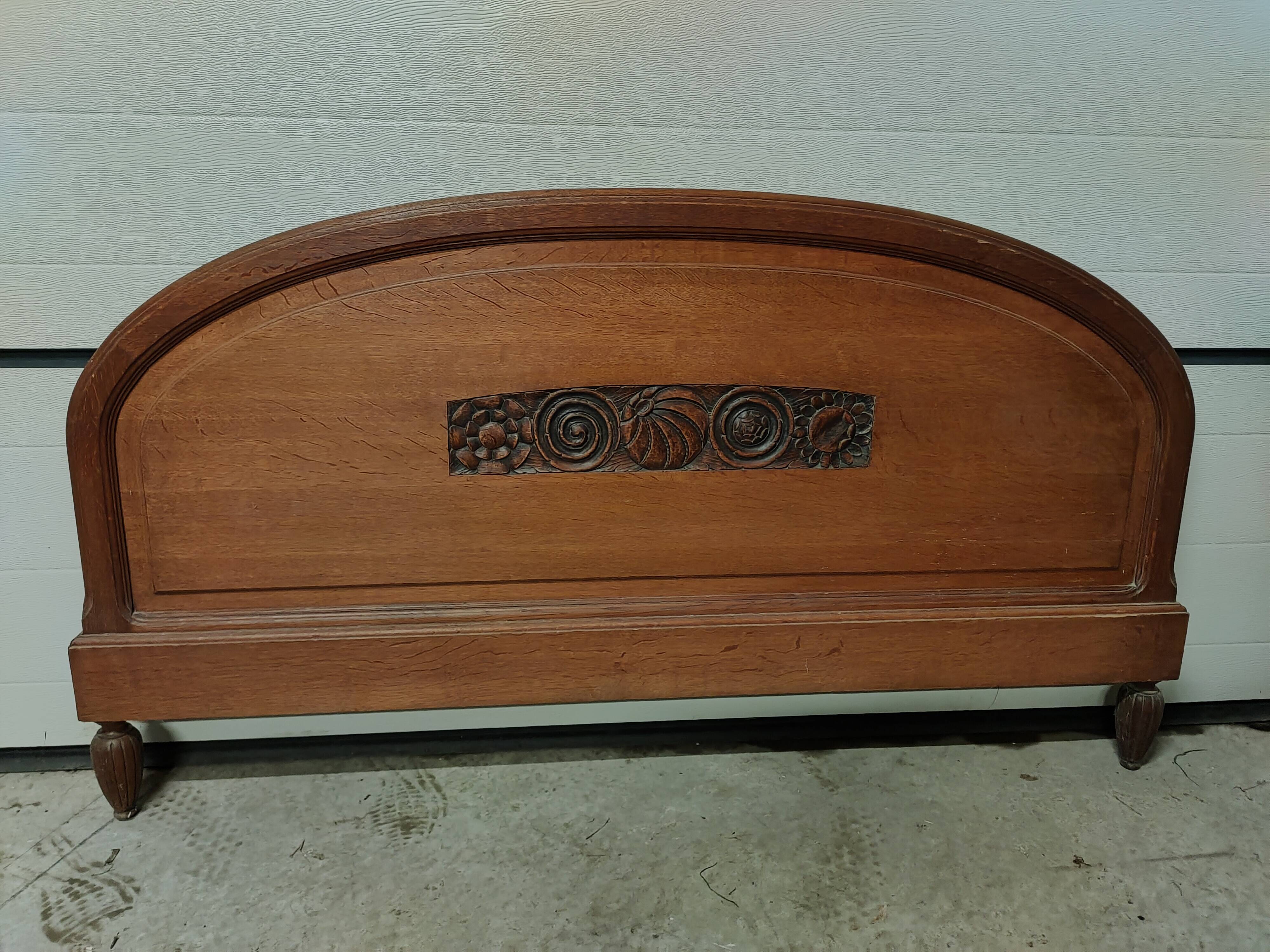1930s headboard in solid oak