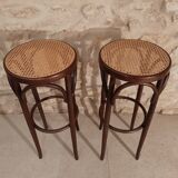 Pair of high bistro style stools