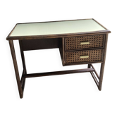 Parisian desk wicker wood bamboo