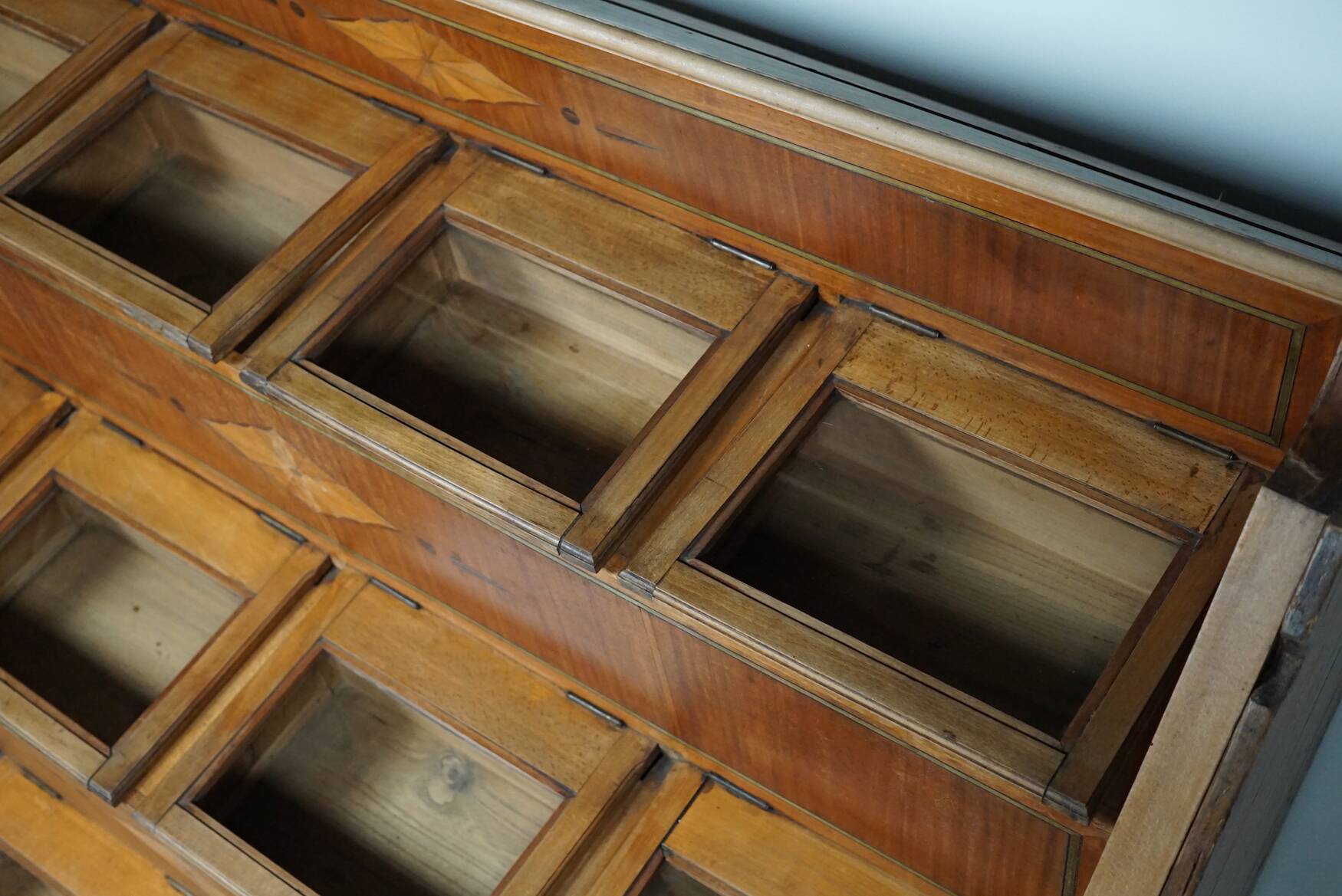 Large Dutch Beech Haberdashery Shop Cabinet, 1920s/30s