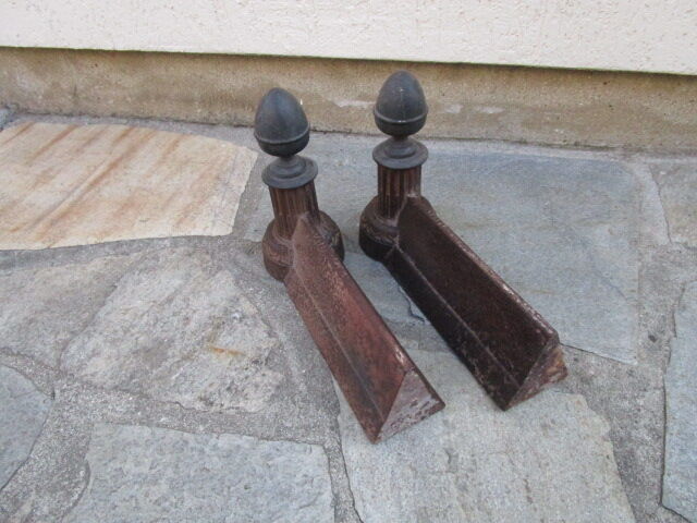 Pair of ancient cast iron channels