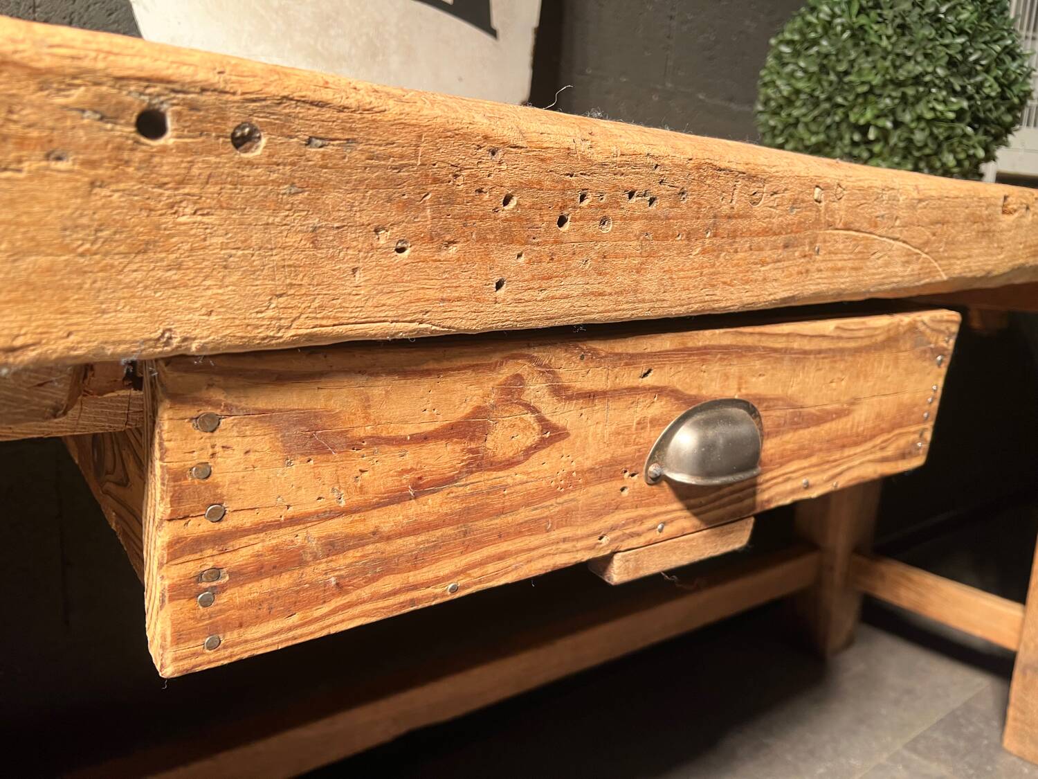 Old industrial workbench