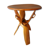Guéridon en noyer pliable