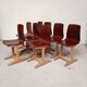8 plywood school chairs