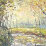 Oil painting on wood