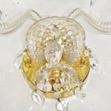 Murano diamond point glass wall lamp with pendant