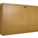Wall secretary in vintage varnished oak 1950s