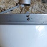 Art deco pendant light in metal, opaline and mercury glass by curtis lighting - 1920s/30s