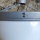 Art deco pendant light in metal, opaline and mercury glass by curtis lighting - 1920s/30s