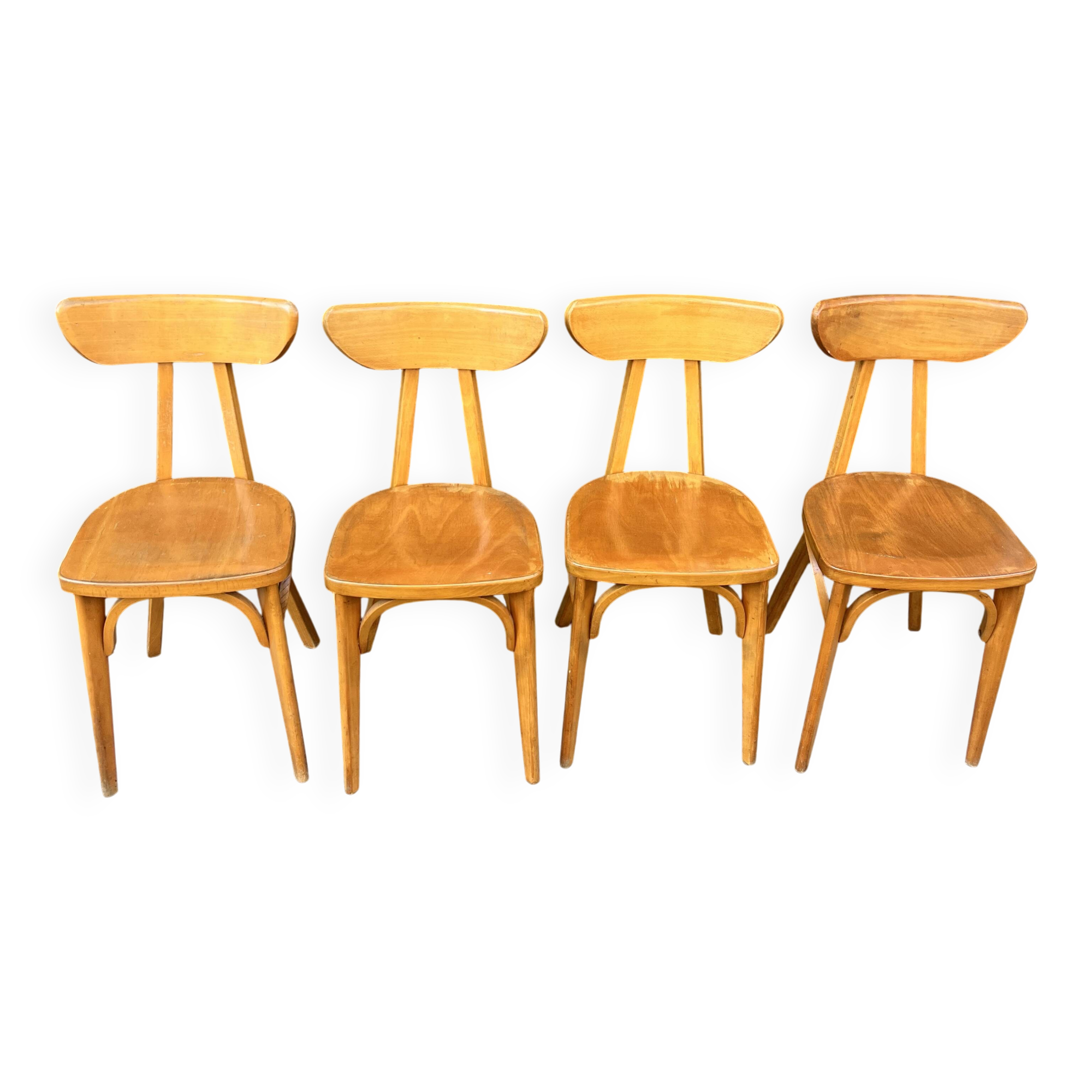 Suite de 4 chaises « banane » Lutherma