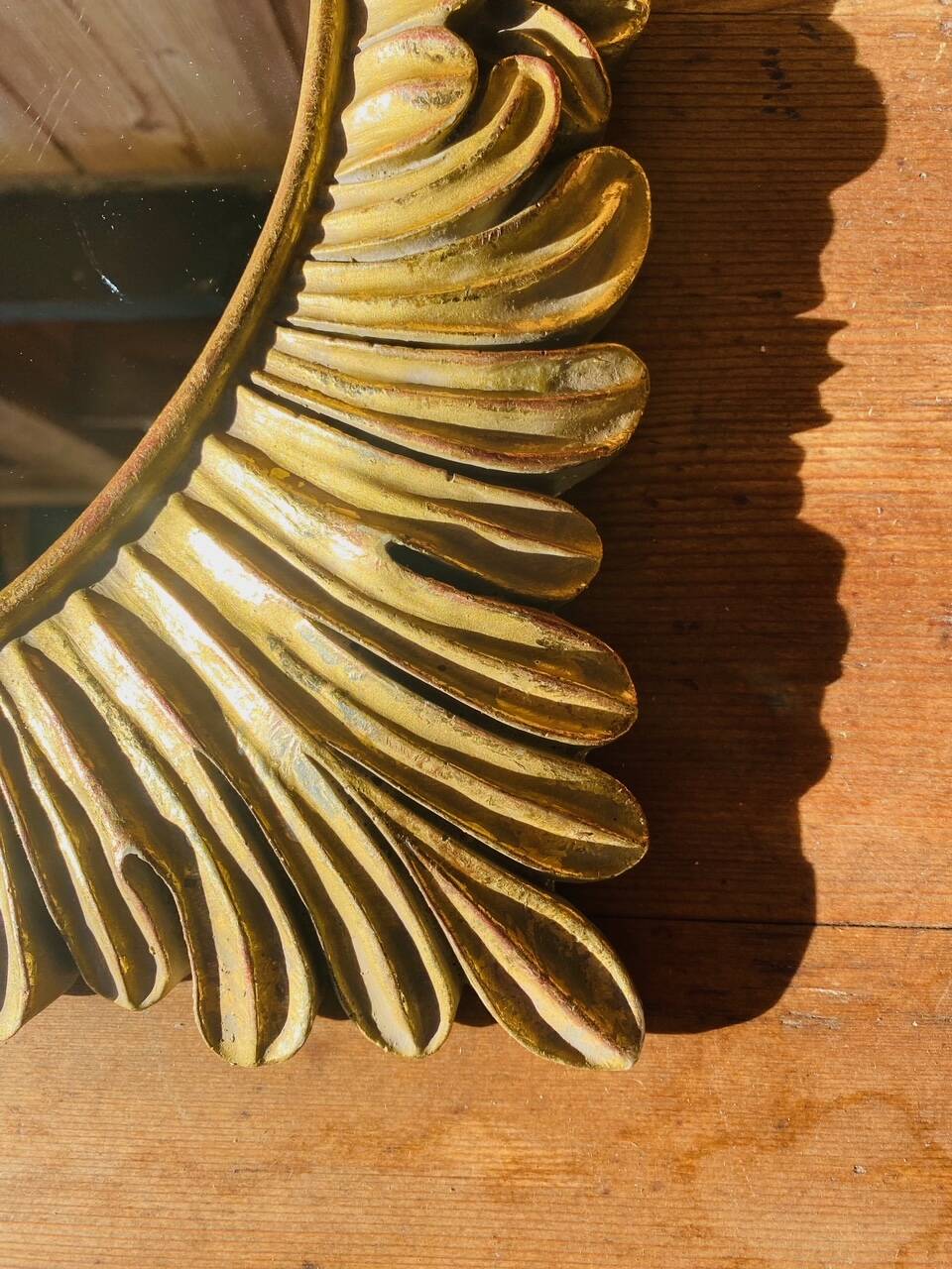 Vintage rectangle sun mirror