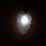 Art Deco chandelier in molded blown glass