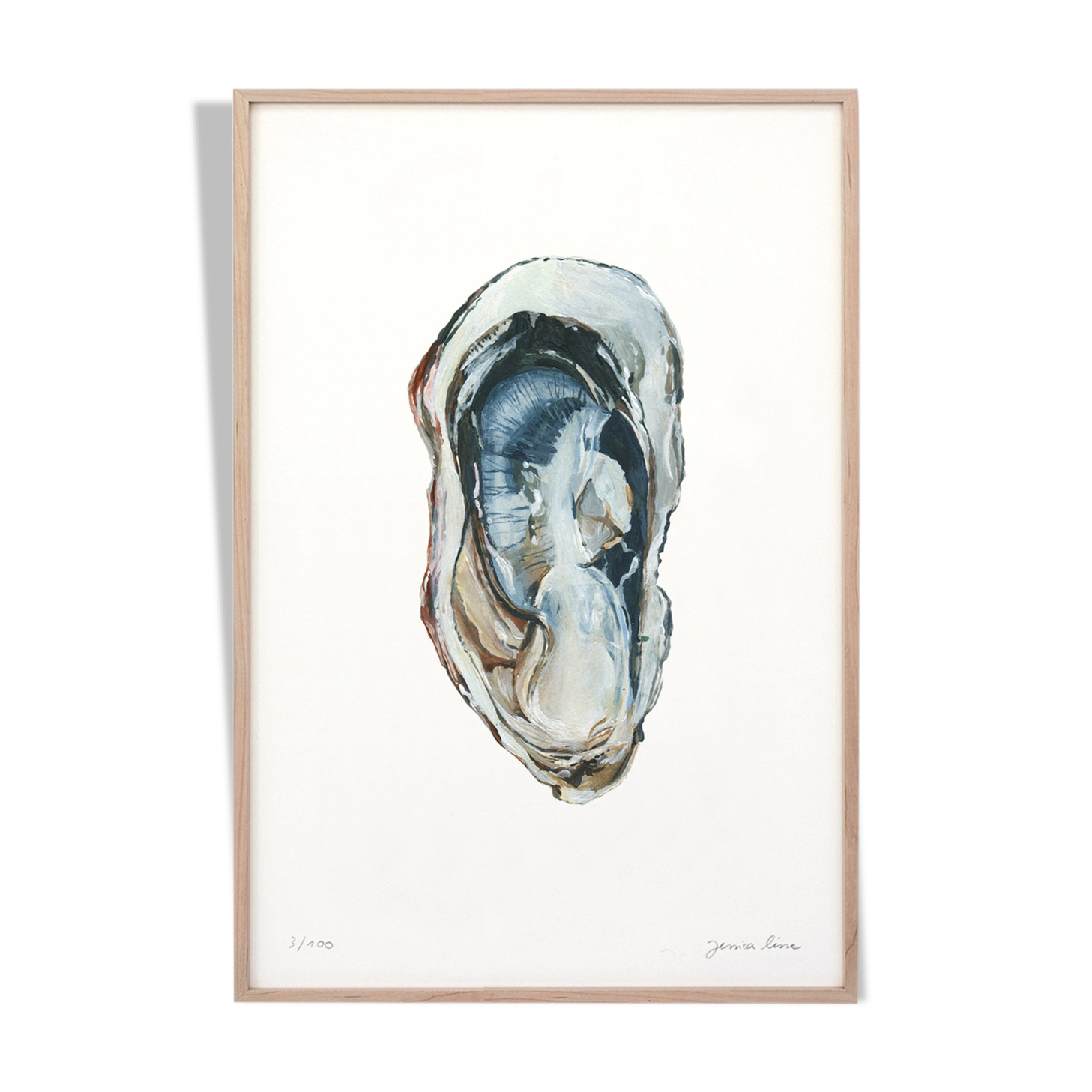 "Sacha" the oyster, art print 20/30cm
