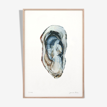 "Sacha" the oyster, art print 20/30cm