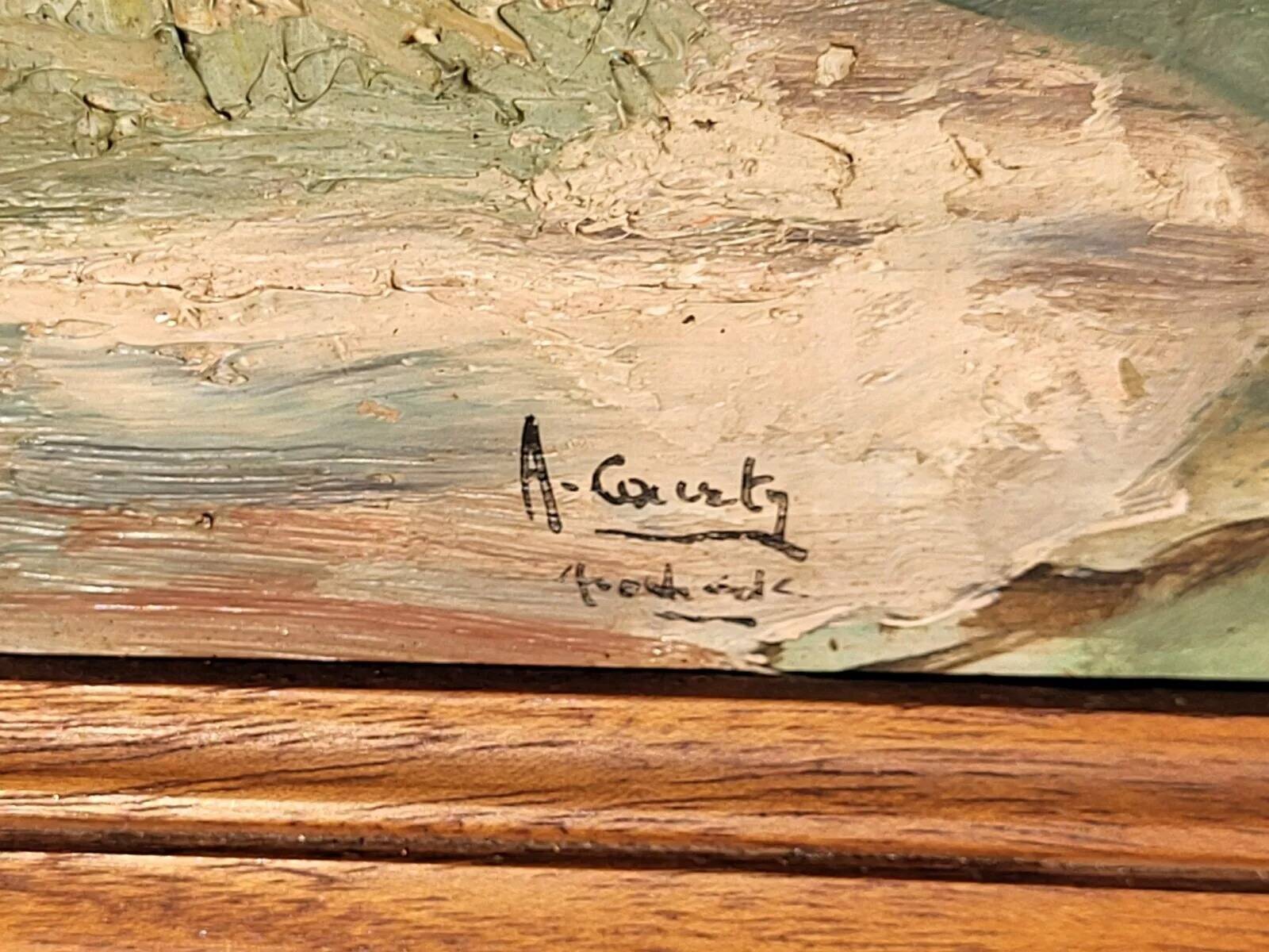 Large Green Landscape Oil Painting