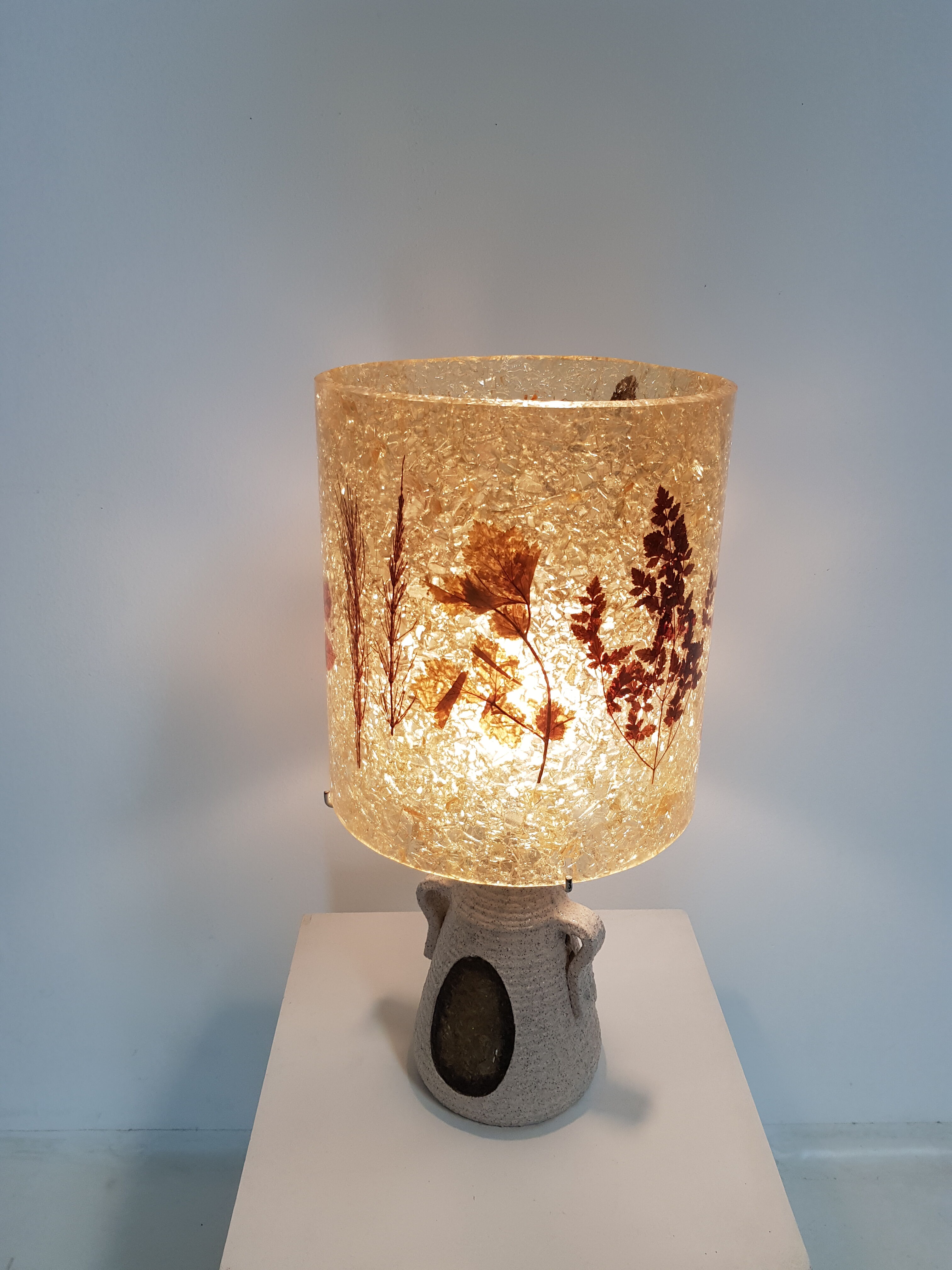 Vintage Accolay lamp in resin and ceramics