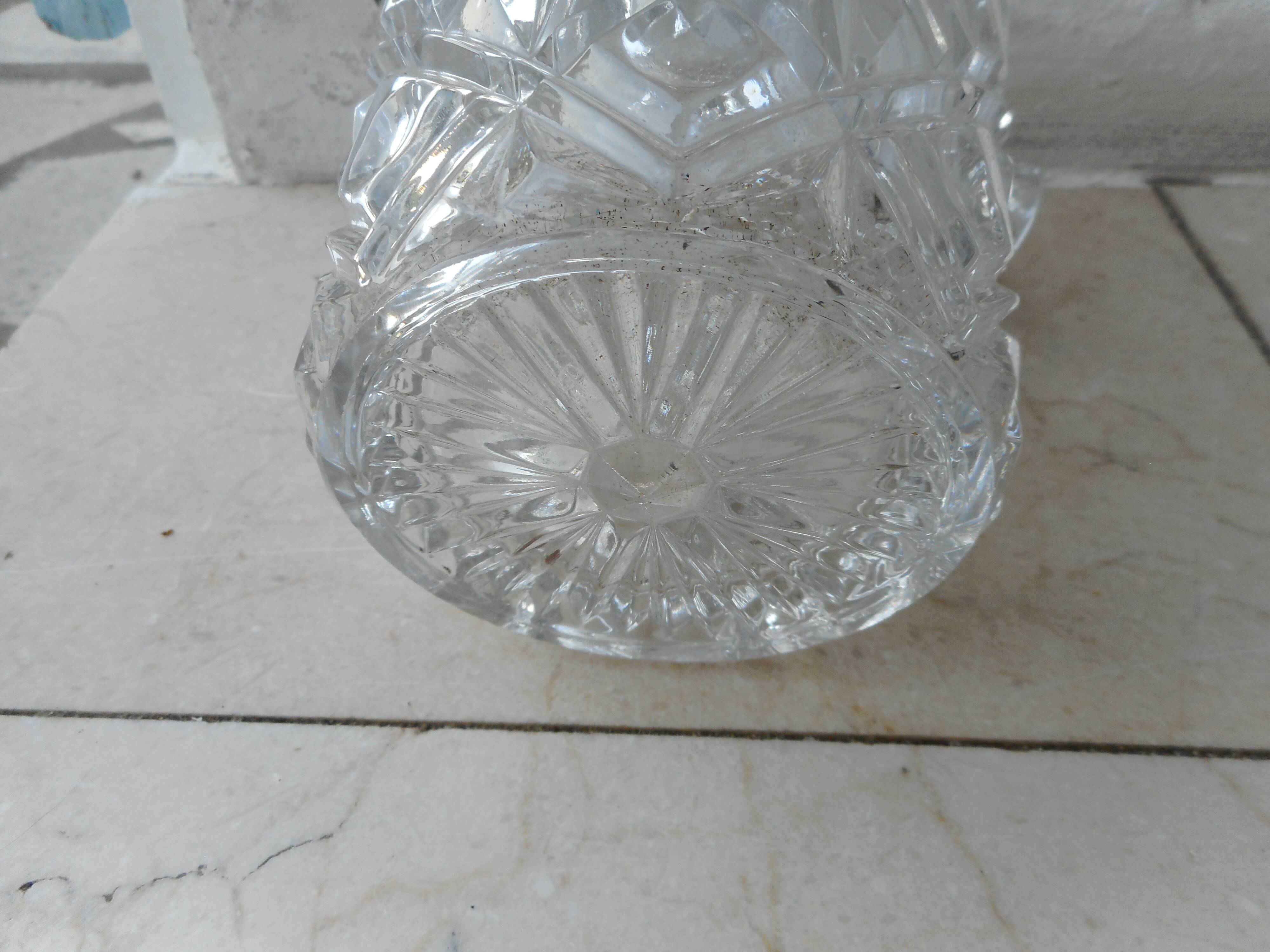 Cut glass ice bucket